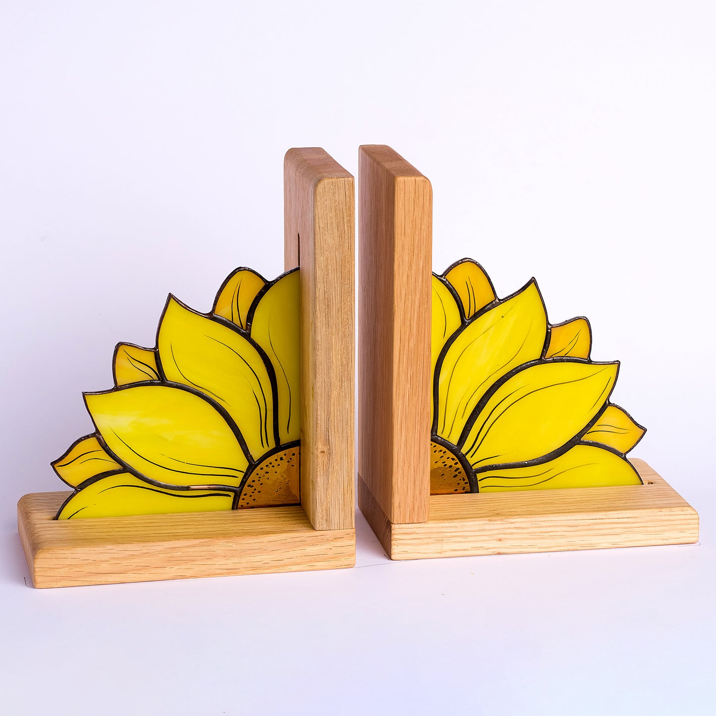 Sunflower Bookend Stained Glass