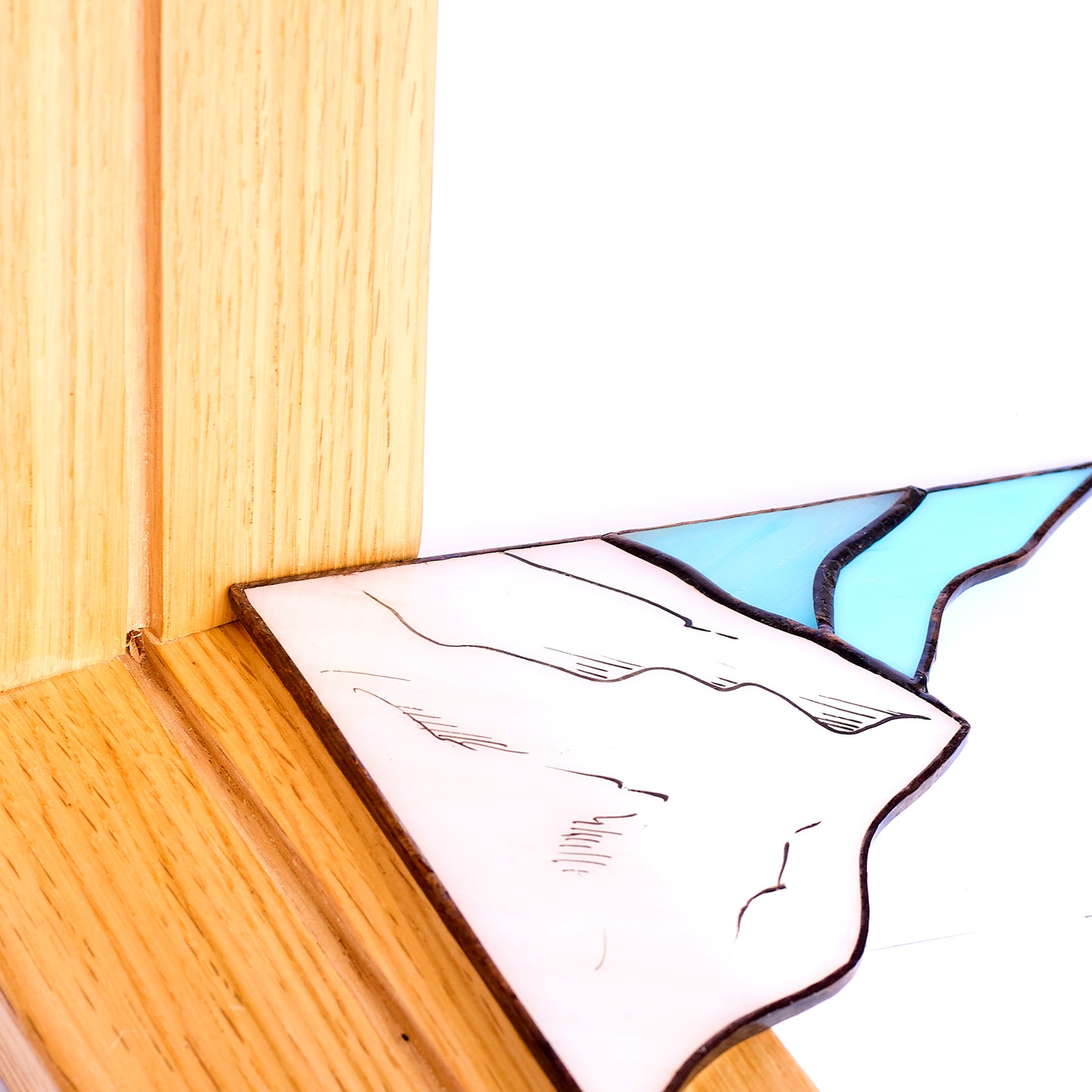 Mountains Stained Glass Bookends