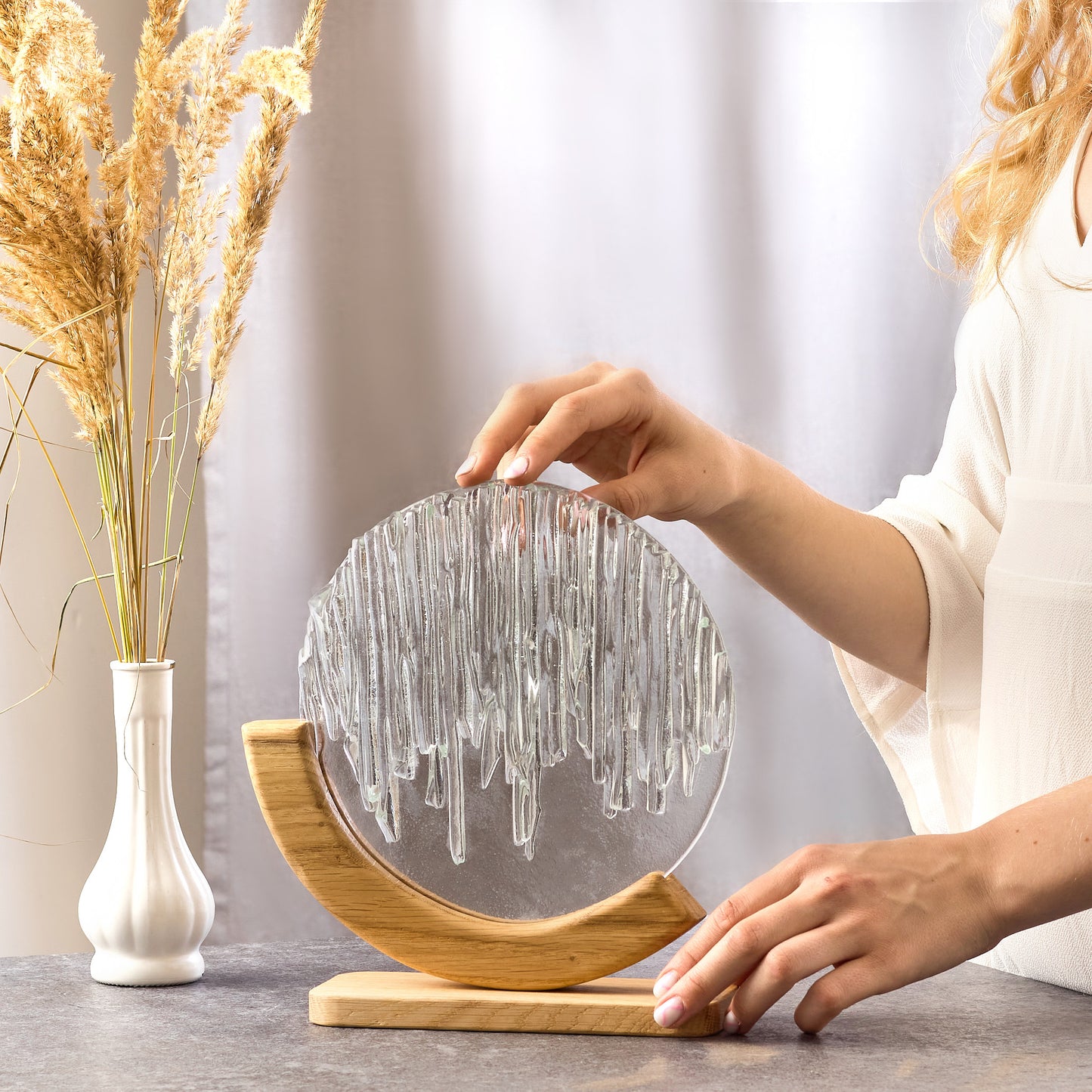 Icicle Cascade Stained Glass Stand