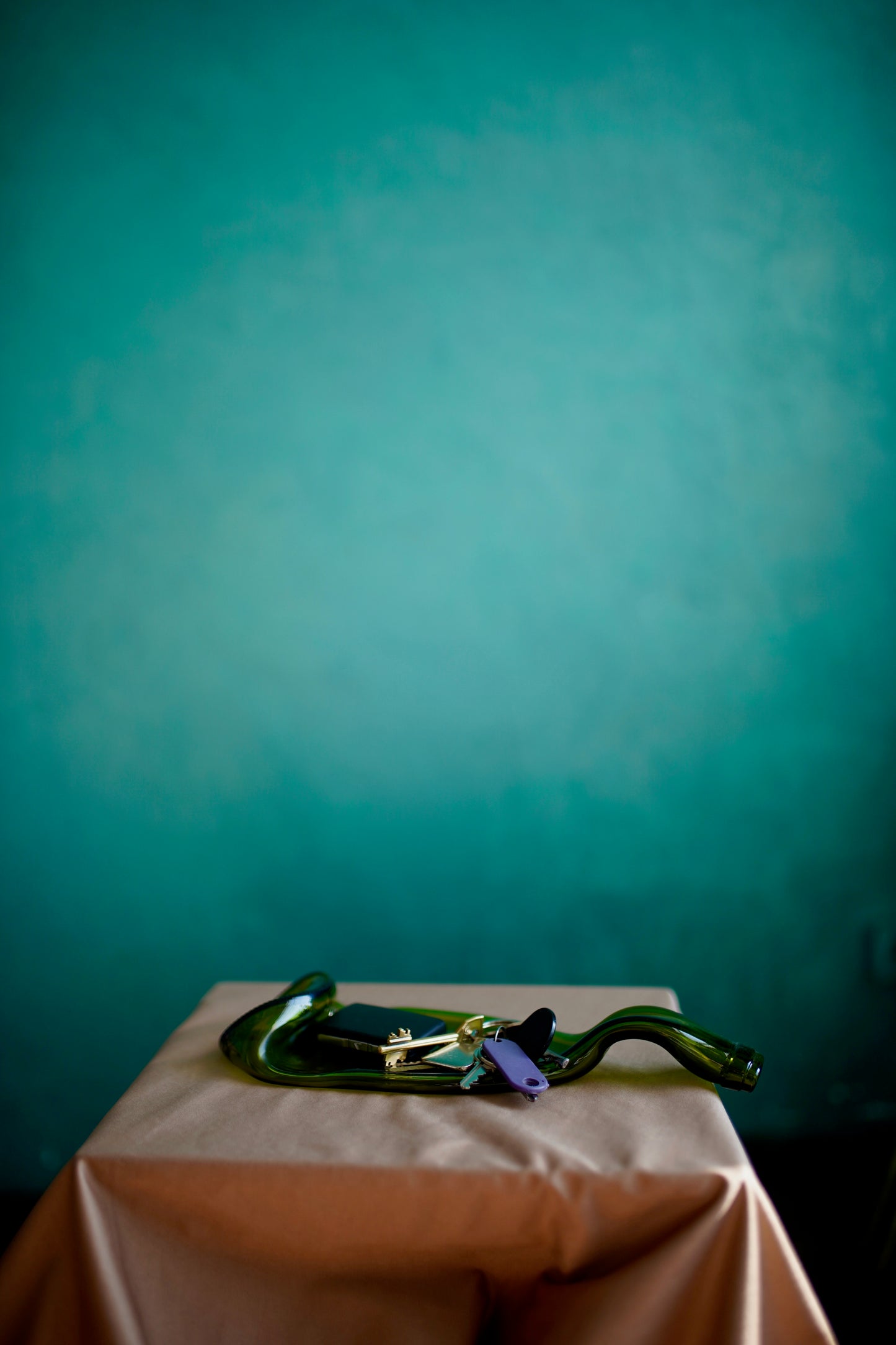 Fused Wine Bottle Glass Serving Platter