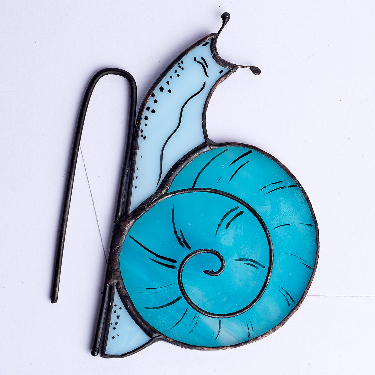 Smiling Snail Stained Glass Plant Pot Hugger