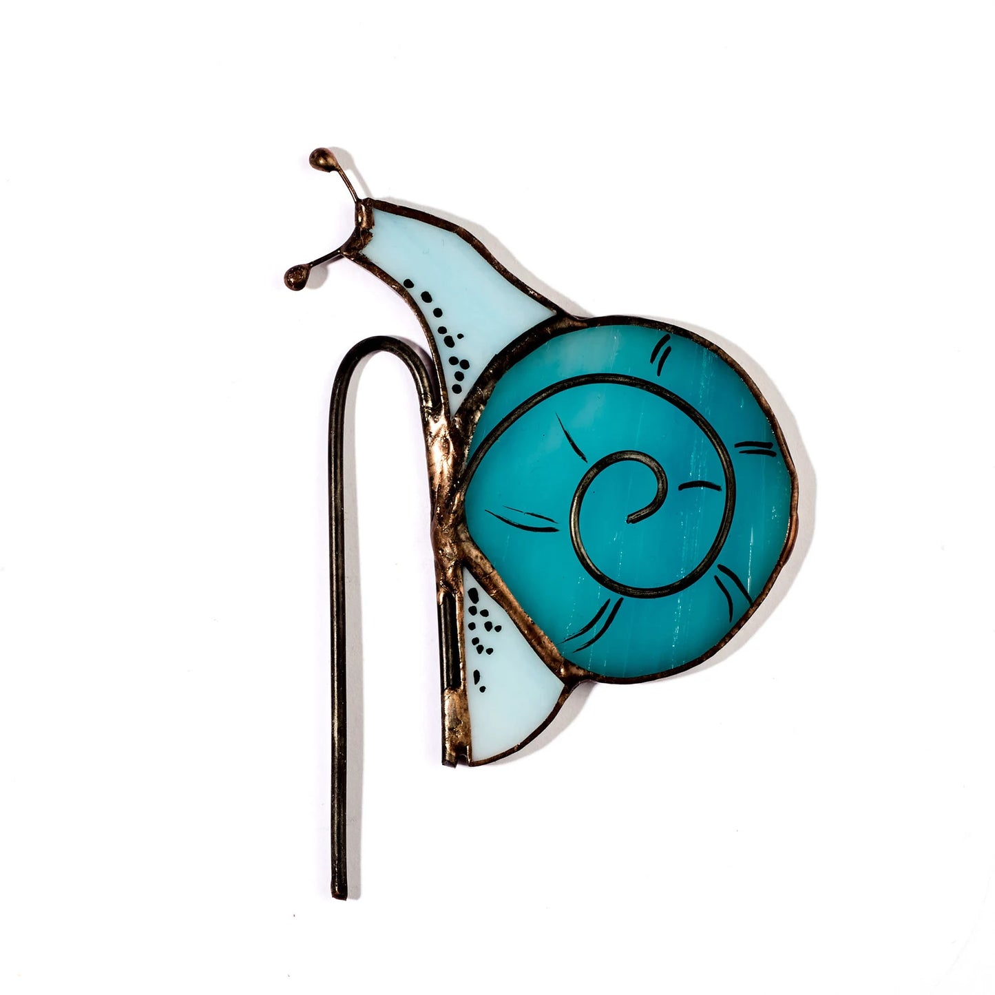 Curios Snail Stained Glass Plant Pot Decoration