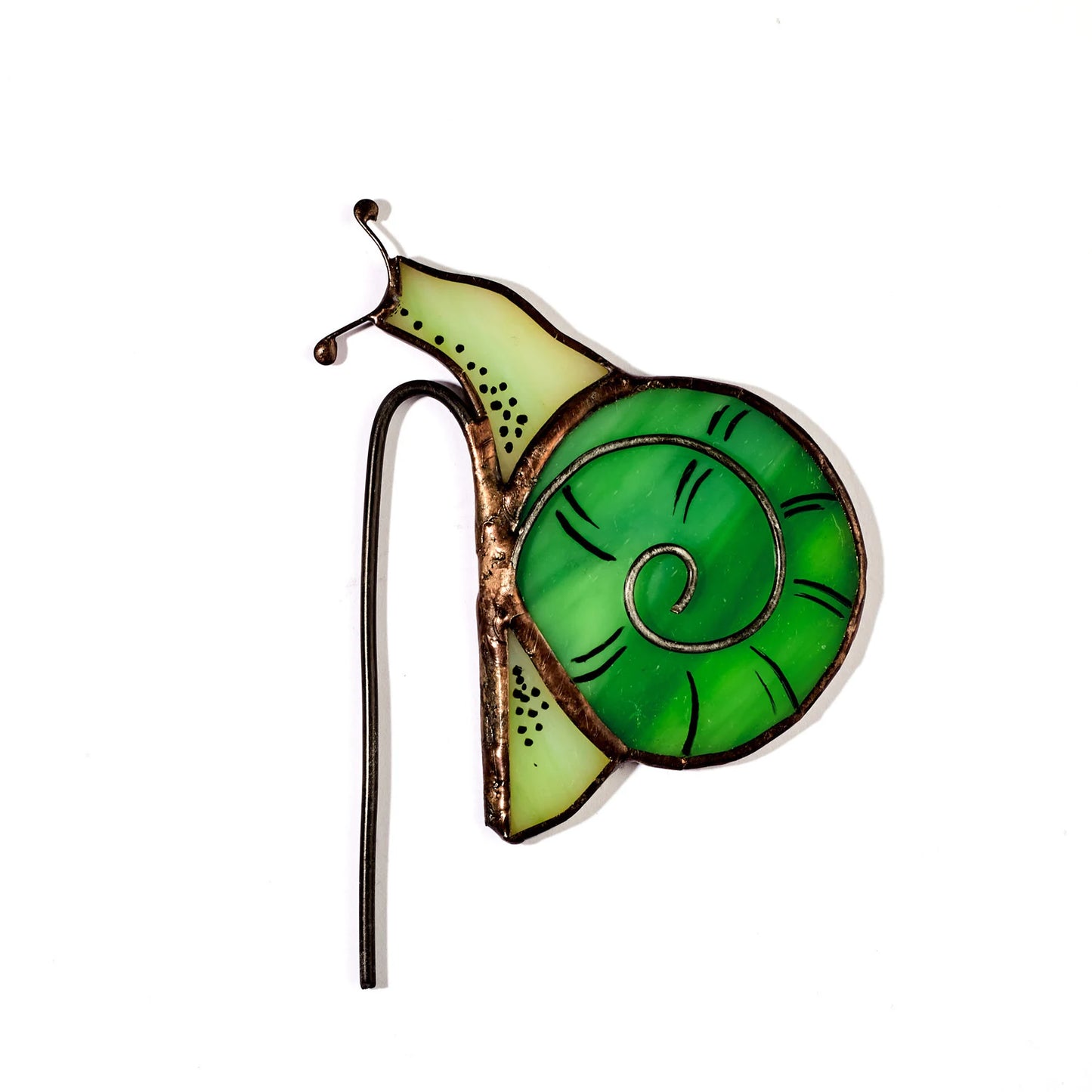 Curios Snail Stained Glass Plant Pot Decoration