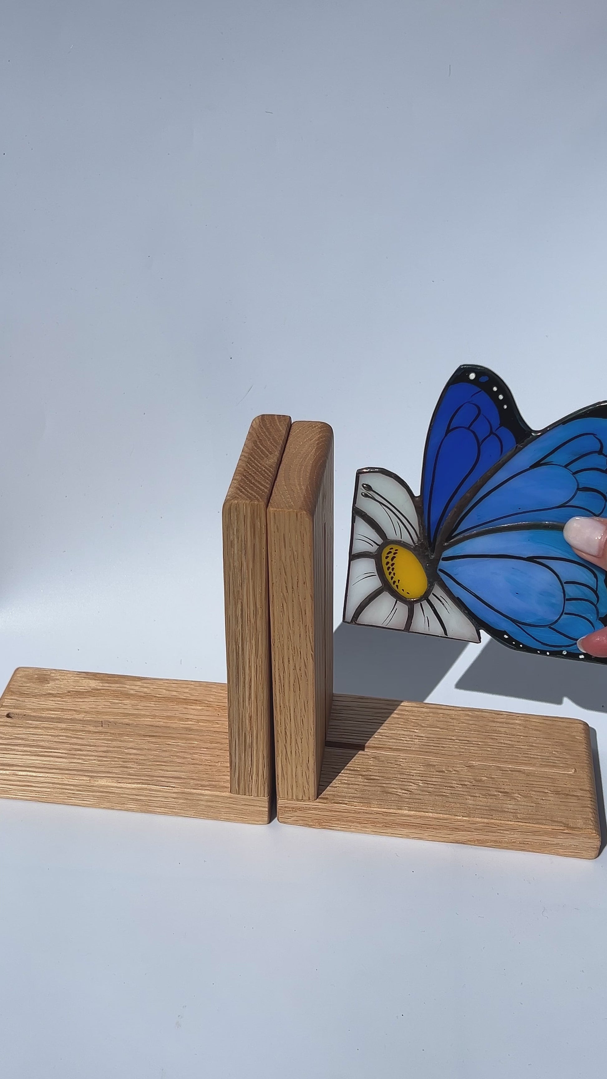 Butterflies Stained Glass Bookends