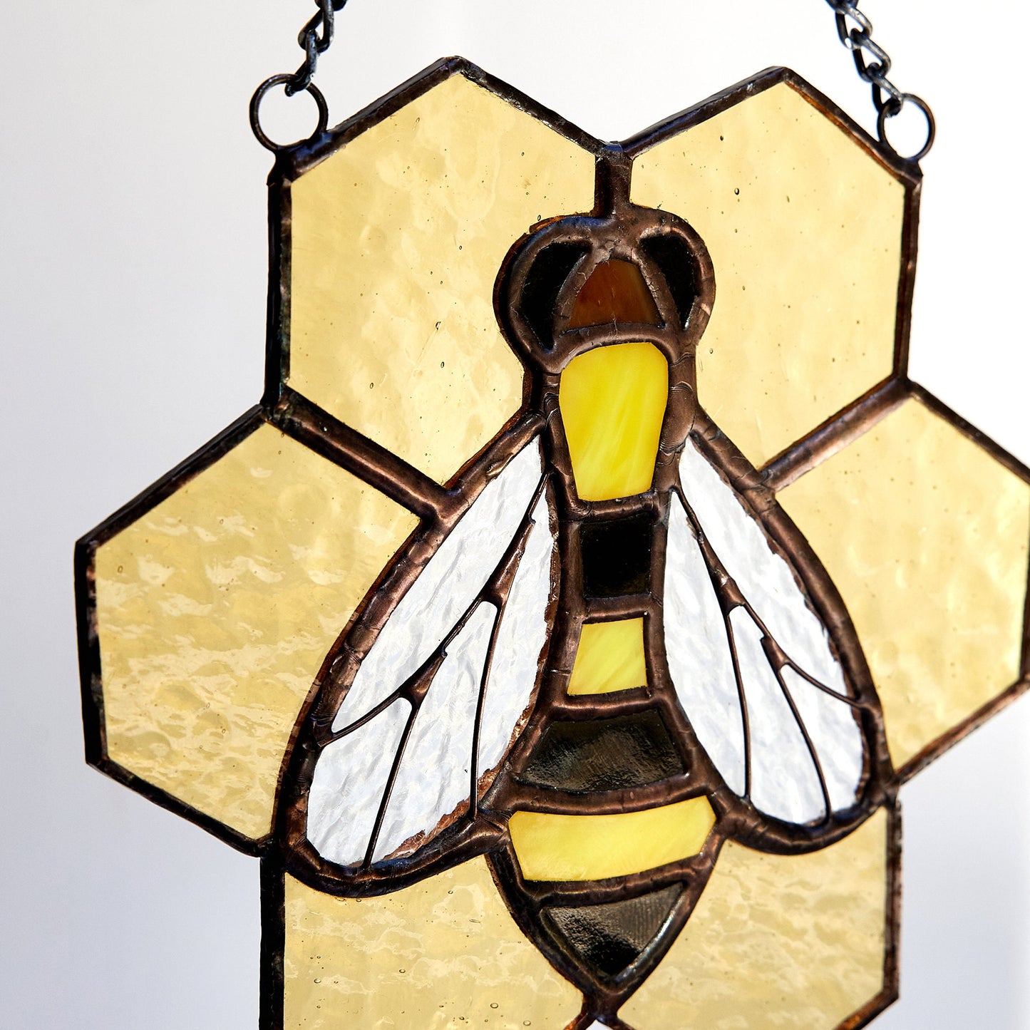 Honey Bee Stained Glass Suncatcher