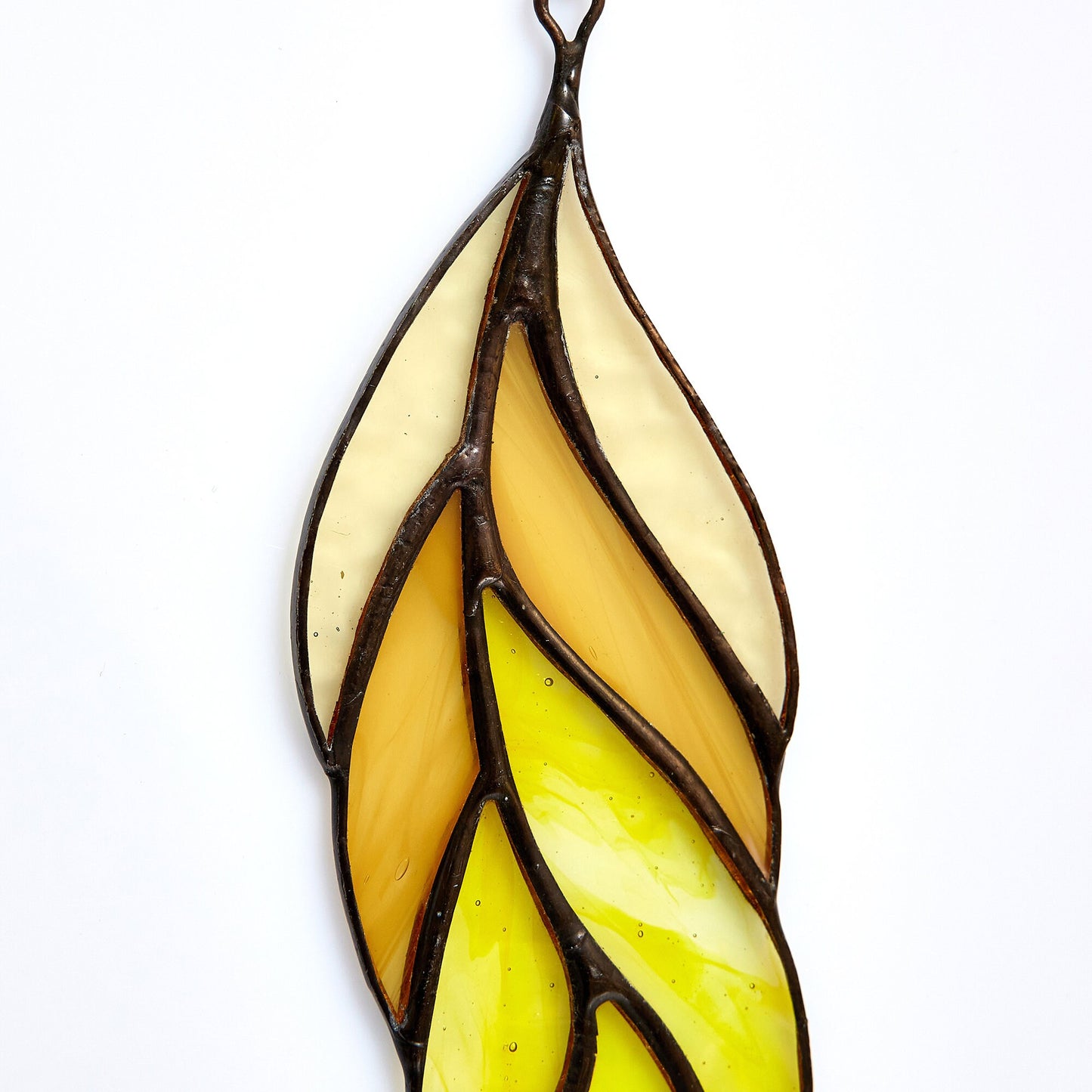 Feather Stained Glass Suncatcher