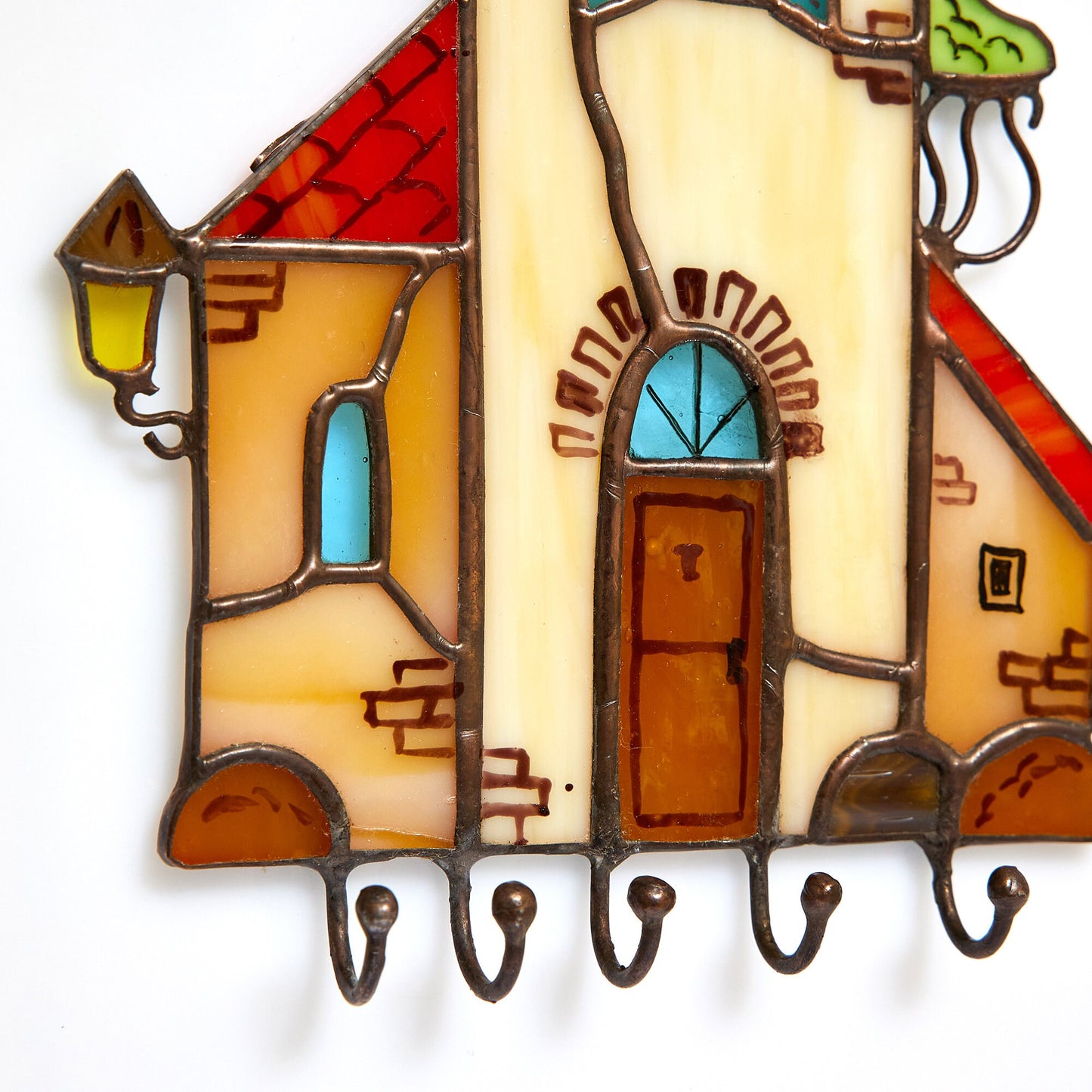 Wall Stained Glass Key Holder
