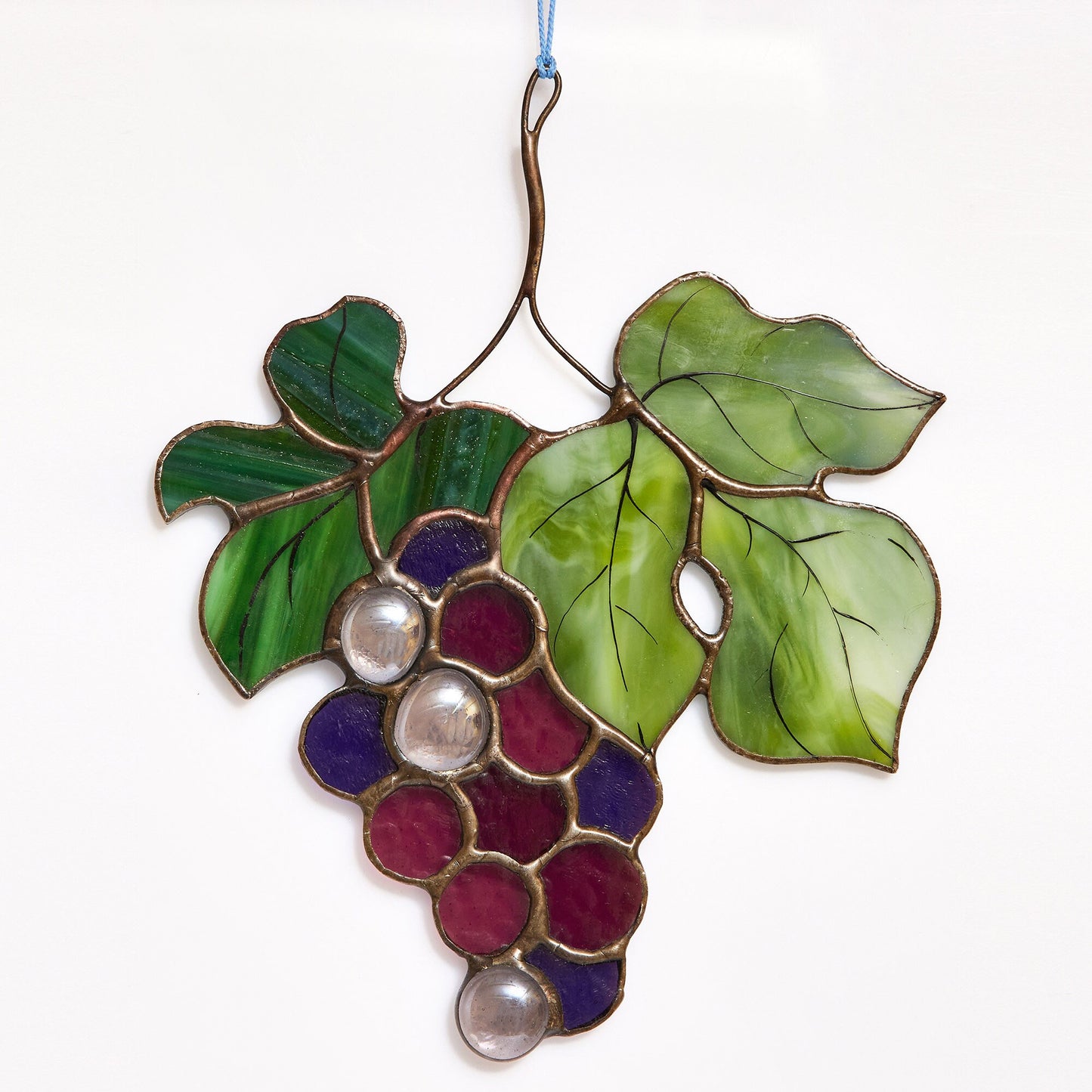 Purple Grape Stained Glass Suncatcher
