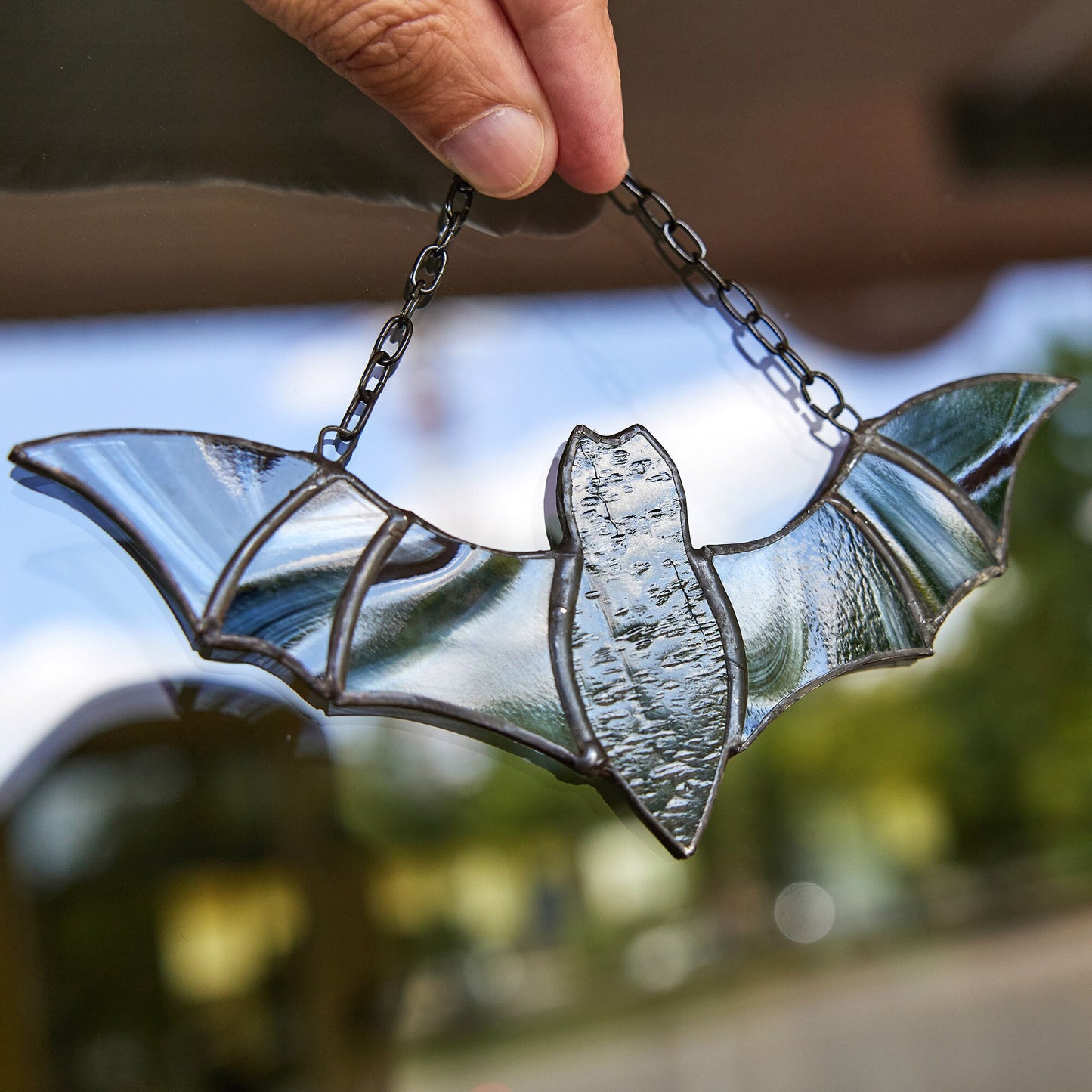Halloween Bat Stained Glass Decoration
