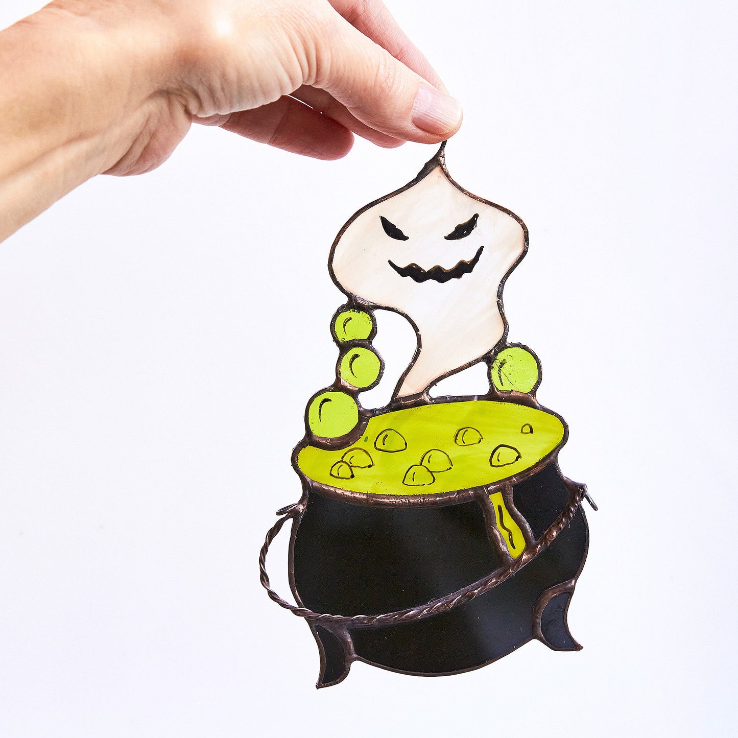 Poison Pot Stained Glass Halloween Decoration