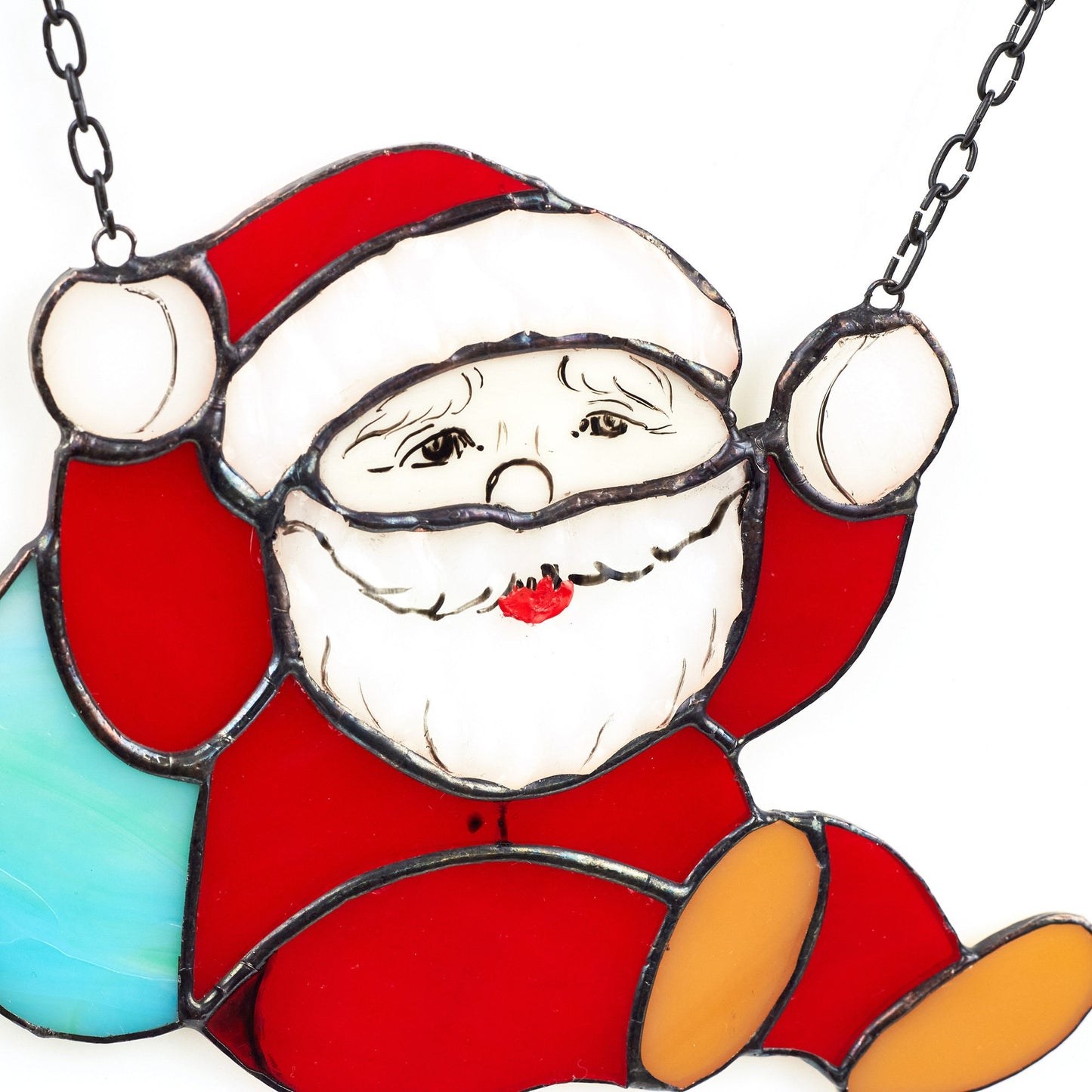 Santa Claus Stained Glass Suncatcher