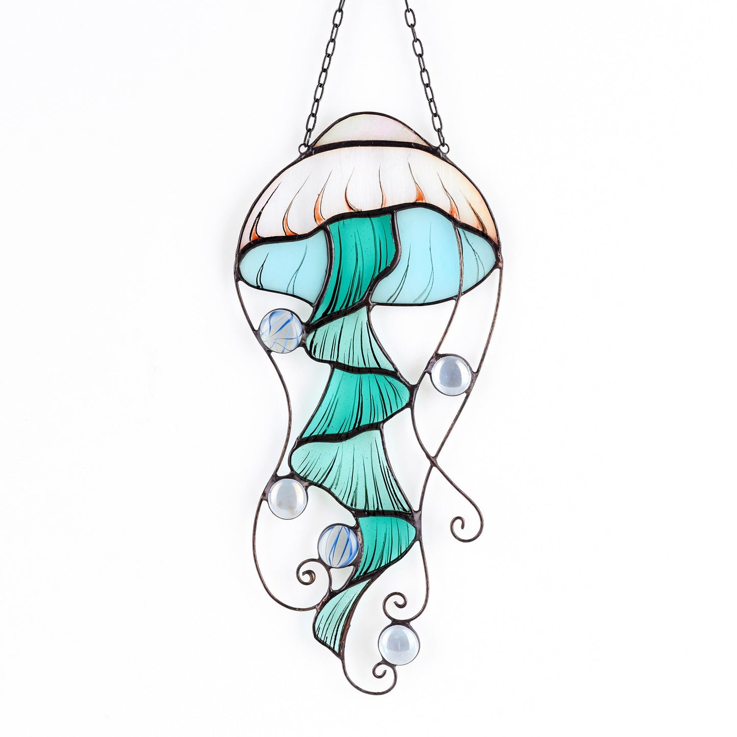 Jellyfish Stained Glass Suncatcher