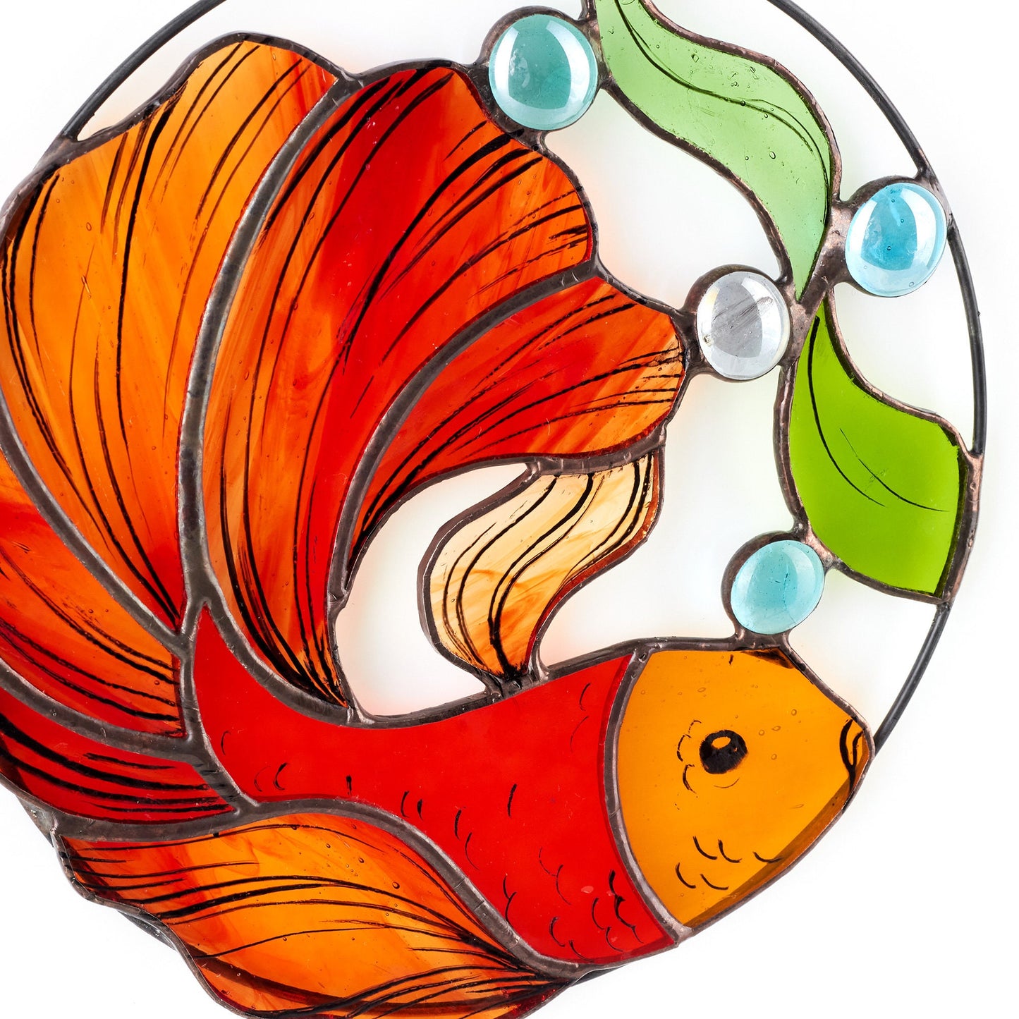Goldfish Stained Glass Suncatcher