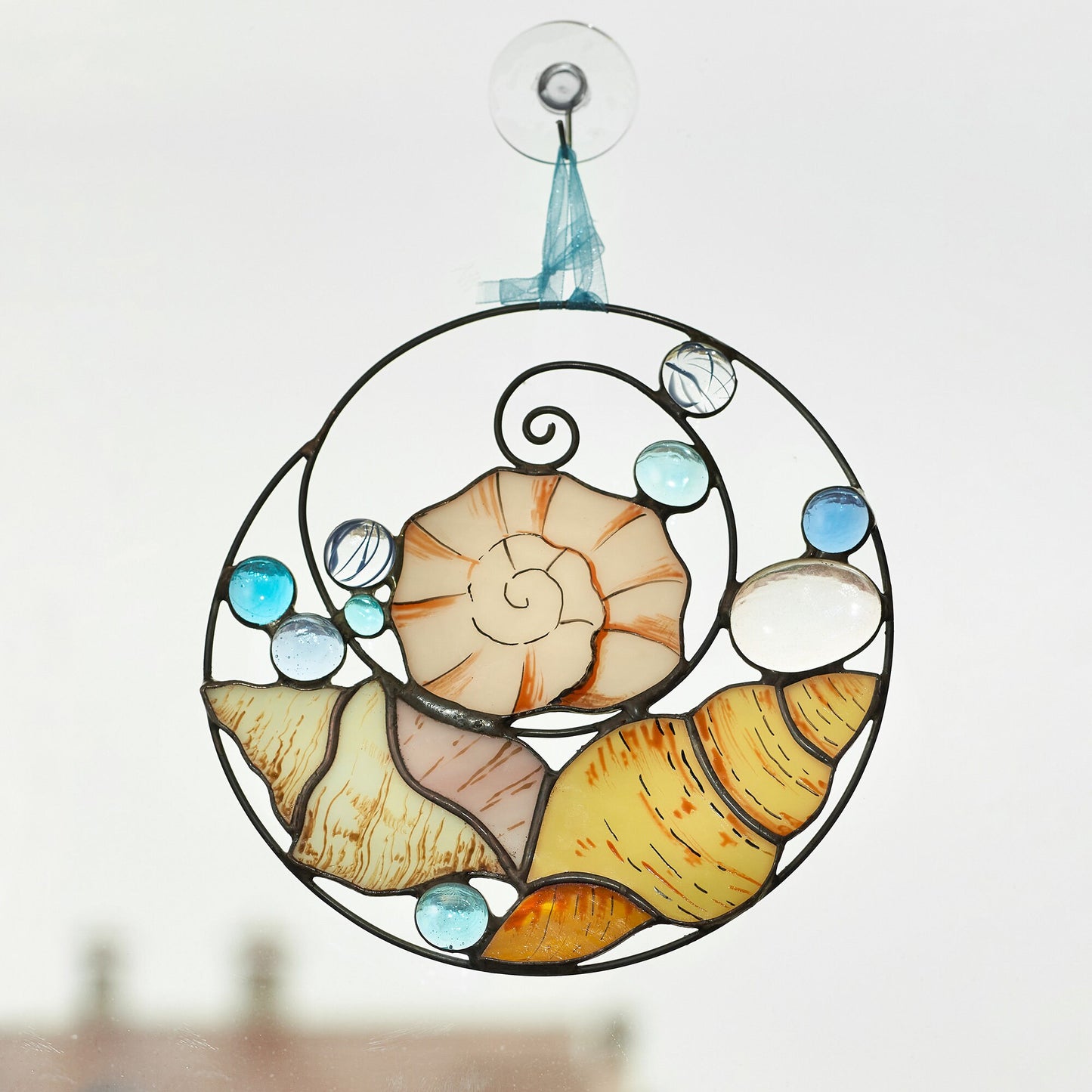 Sea Shells Stained Glass Suncatcher