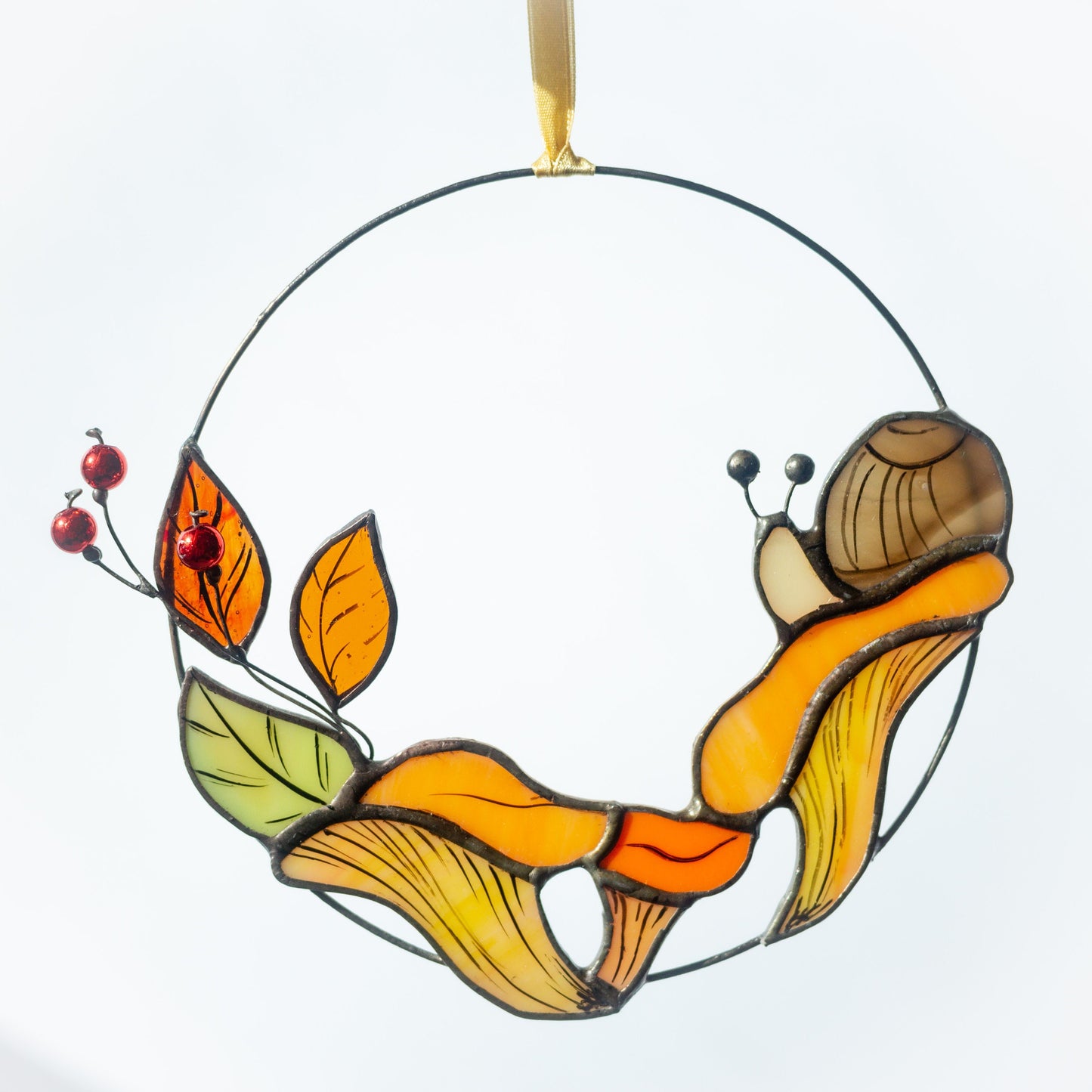 Chanterelles Mushrooms Window Hanging