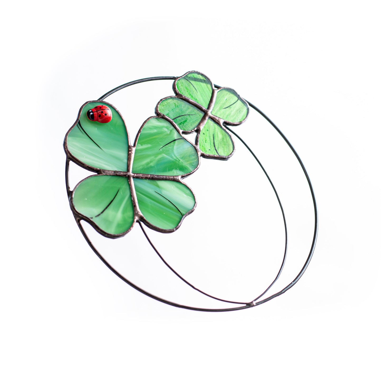 Four Leaf Clover Stained Glass Suncatcher