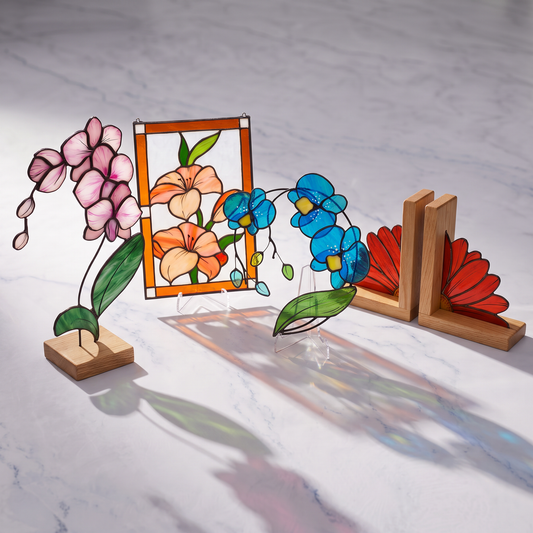 Stained glass flowers that never wilt