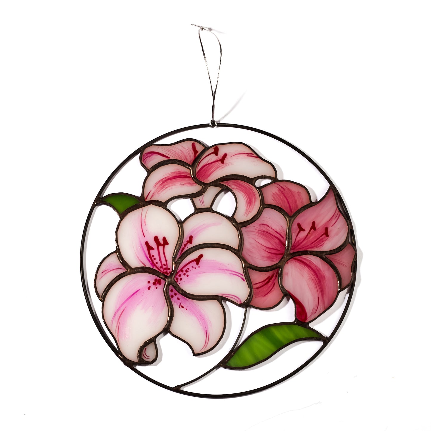 Lily Flower Stained Glass Suncatcher