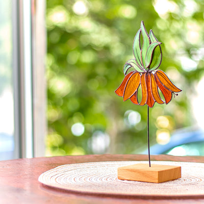 Grouse Flower Stained Glass Tabletop