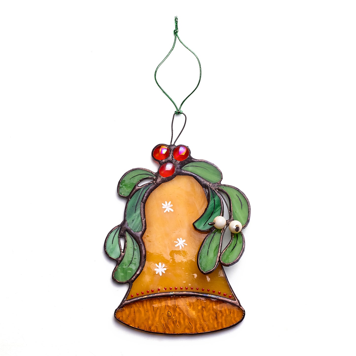 Golden Bell Stained Glass Holiday Decoration