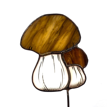 Boletus Mushroom Stained Glass Plant Pot Stake