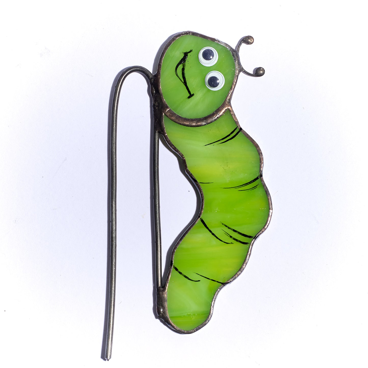 Funny Worm Plant Pot Stained Glass Decor