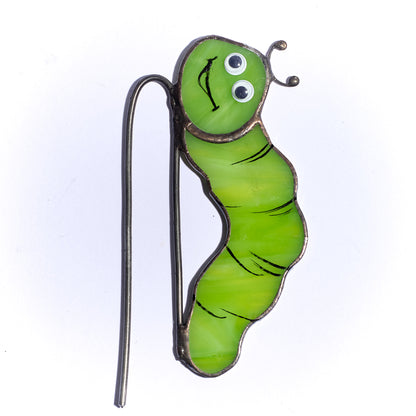 Funny Worm Plant Pot Stained Glass Decor