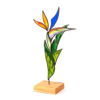 Bird of Paradise Flower Stained Glass Tabletop