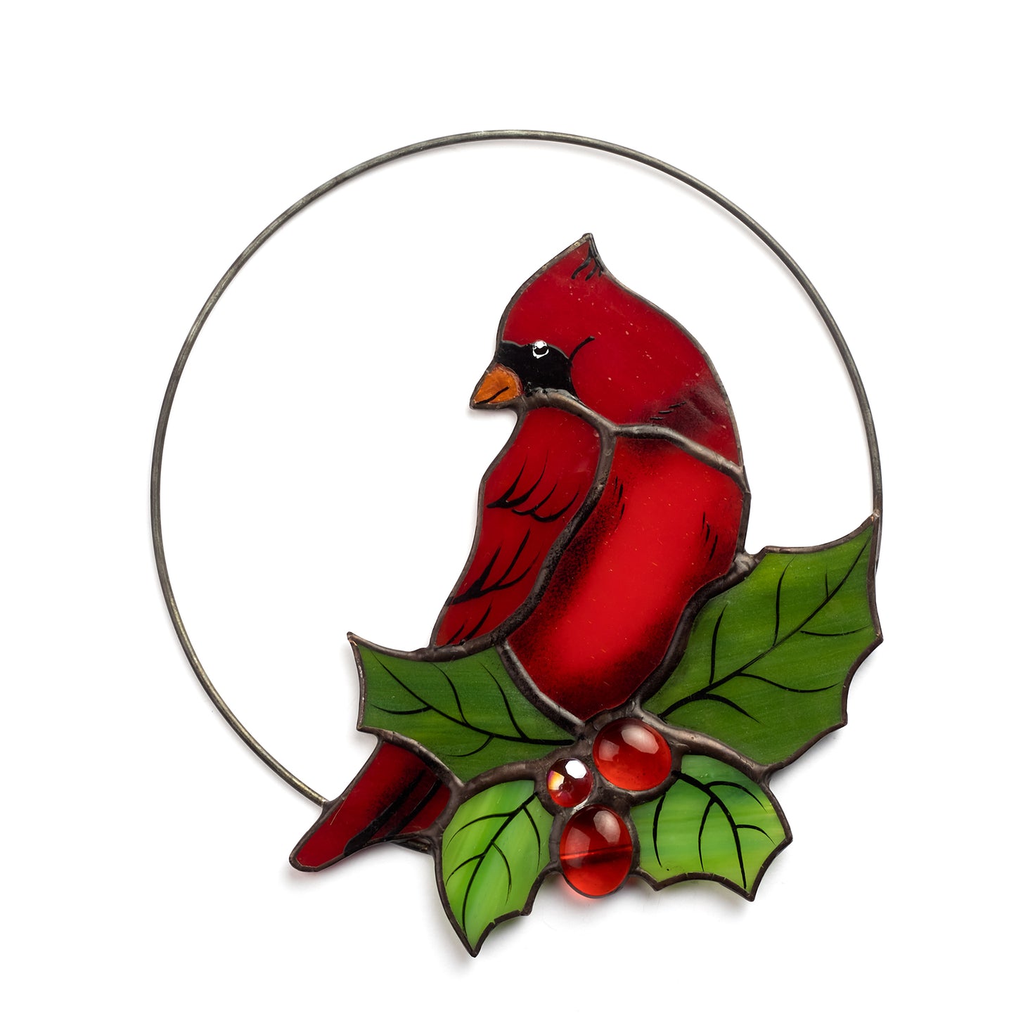 Stained Glass Cardinal Suncatcher