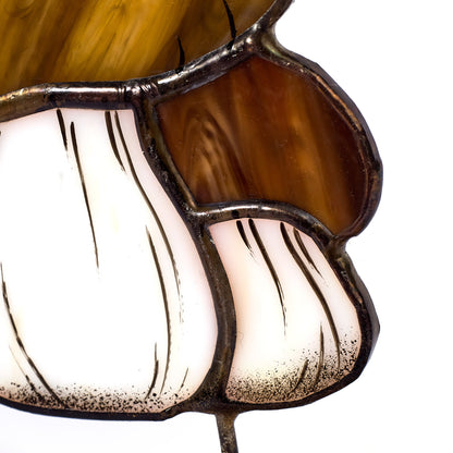 Boletus Mushroom Stained Glass Plant Pot Stake