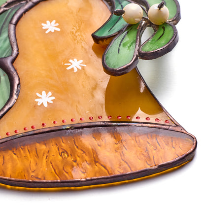 Golden Bell Stained Glass Holiday Decoration