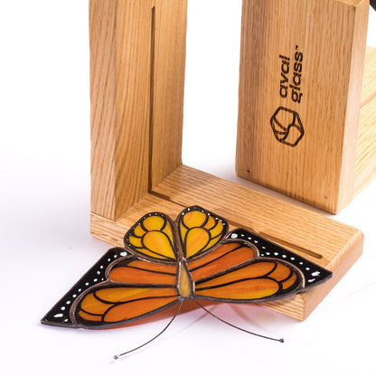 Monarch Butterfly Stained Glass Bookends