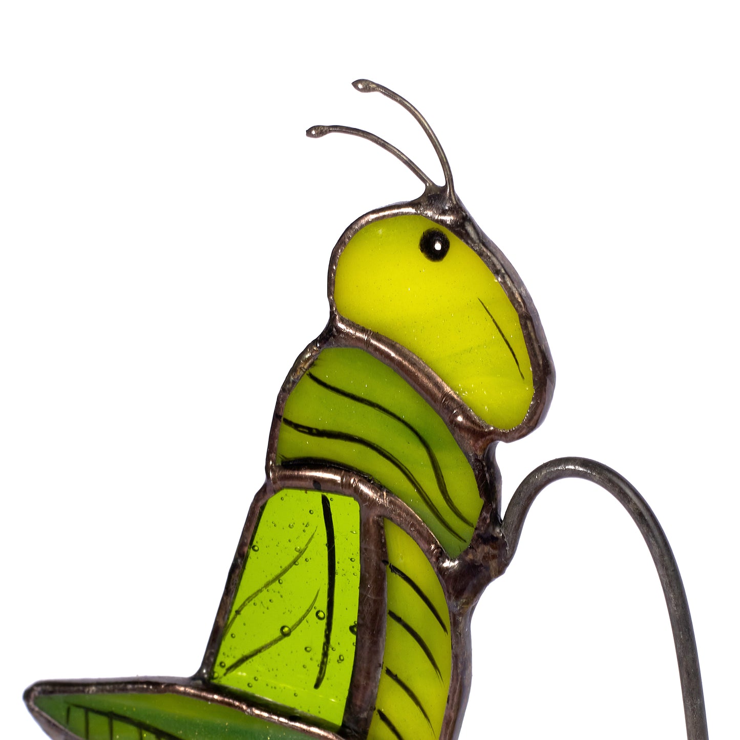 Grasshopper Stained Glass Plant Pot Hugger