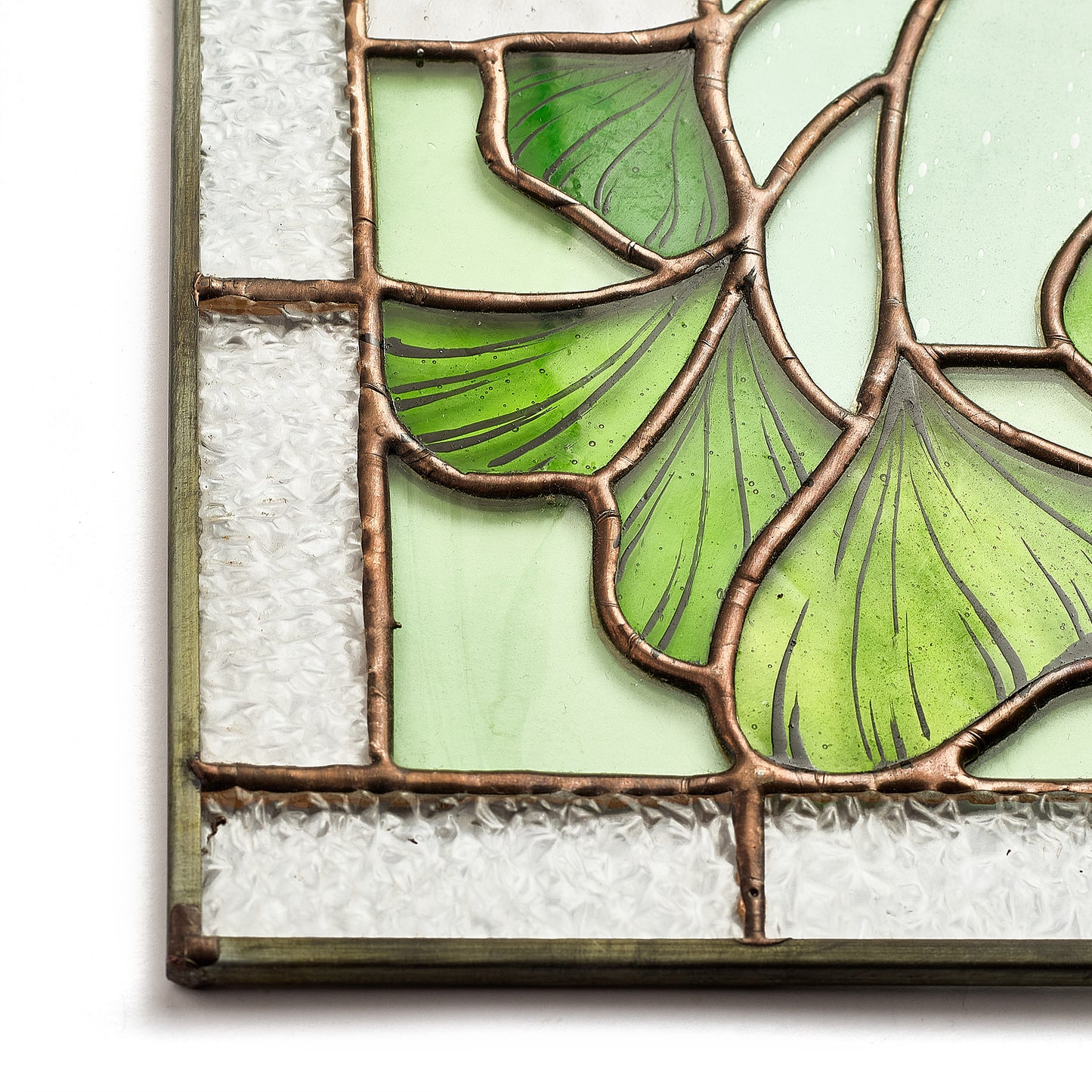 Ginkgo Leaf Stained Glass Panel