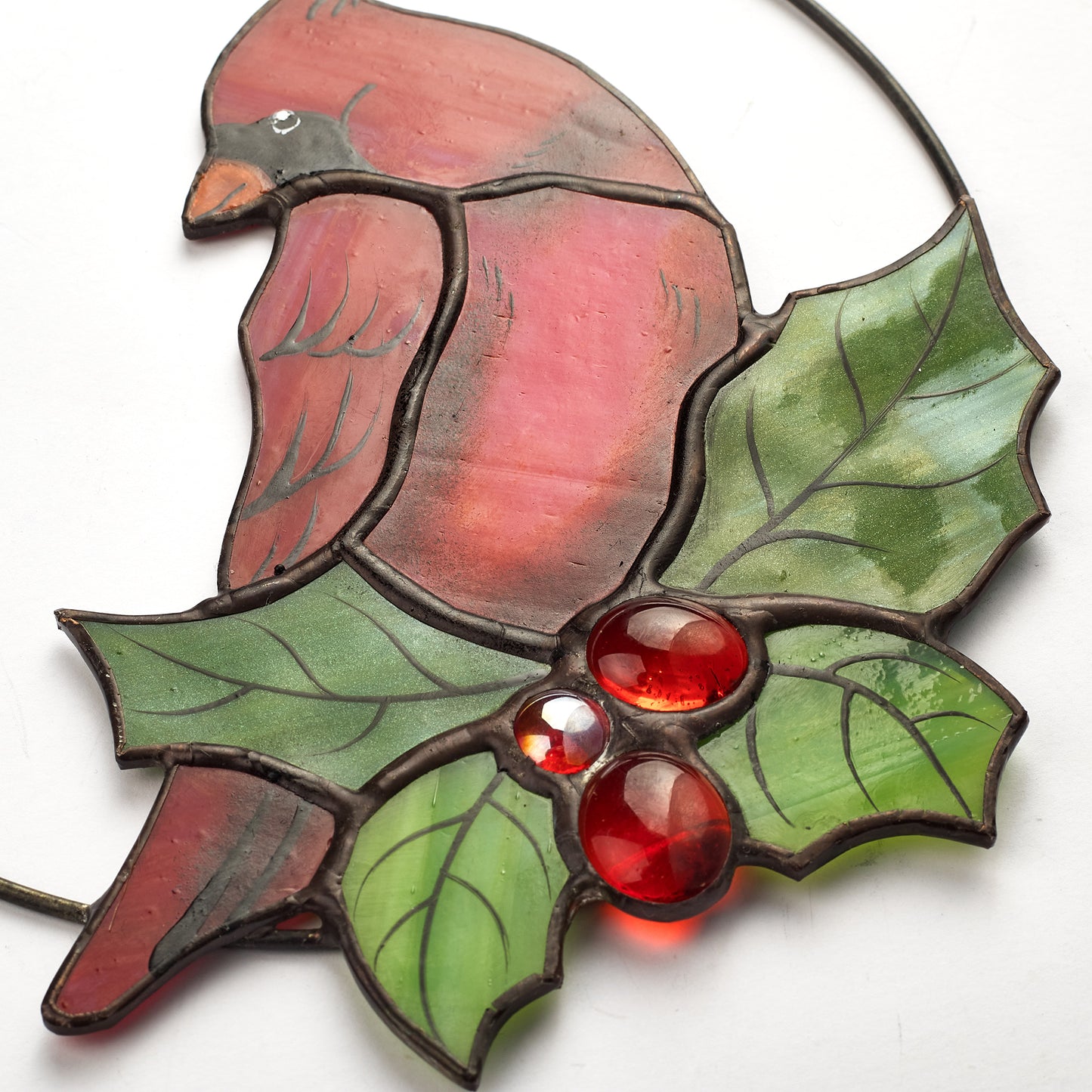 Stained Glass Cardinal Suncatcher