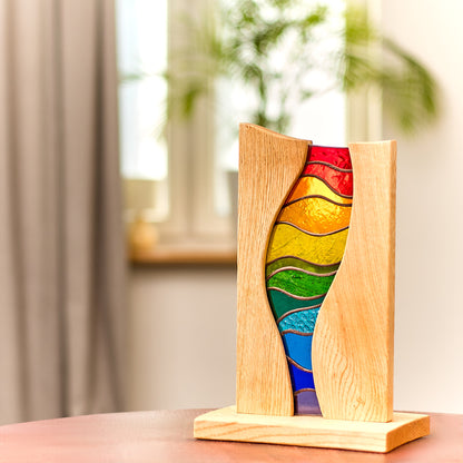 Rainbow Flow Stained Glass Stand
