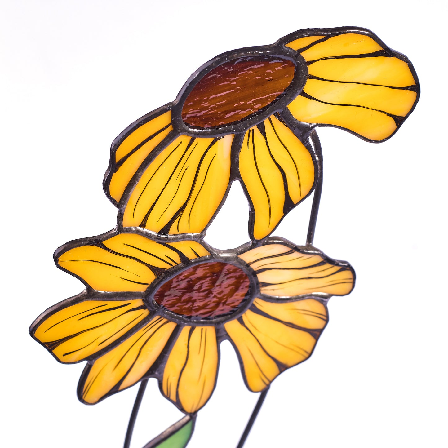 Black Eyed Susan Flower Stained Glass Tabletop