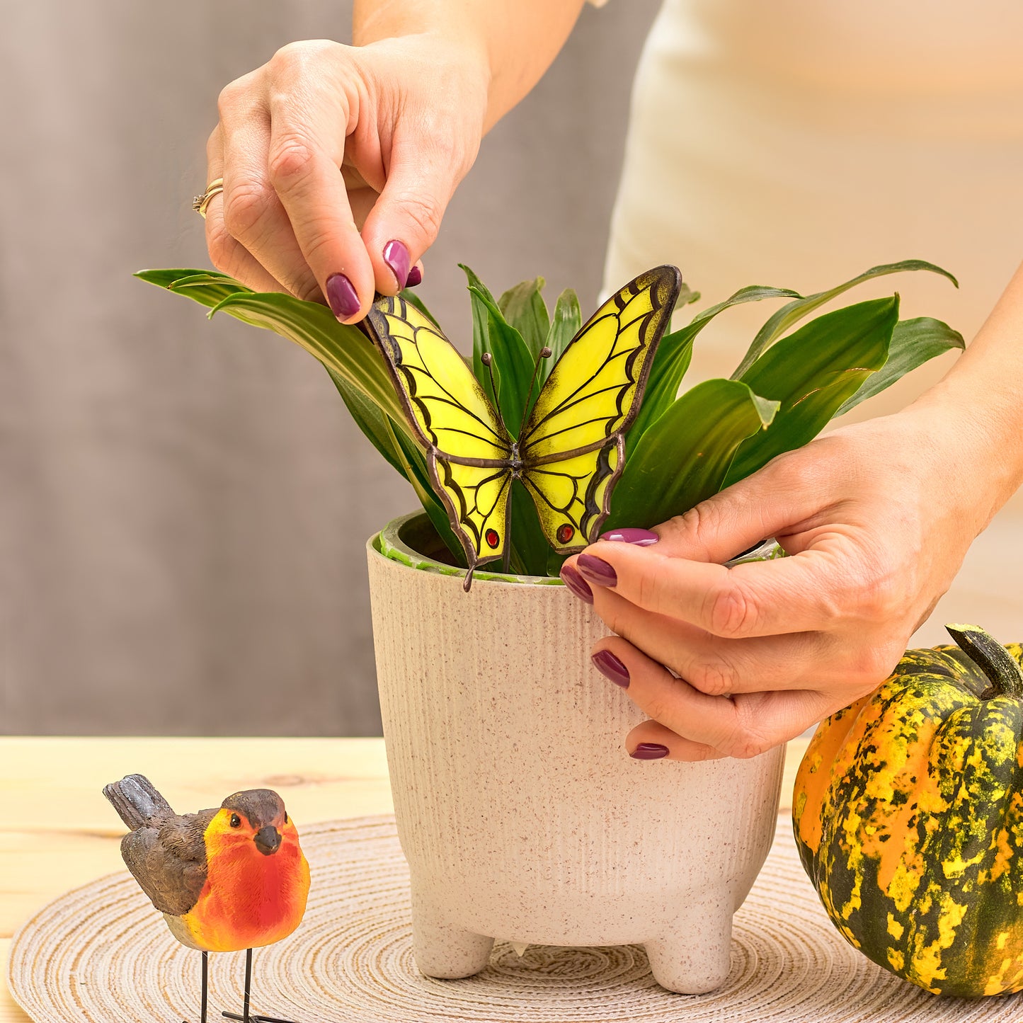 Yellow Butterfly Pot Hugger