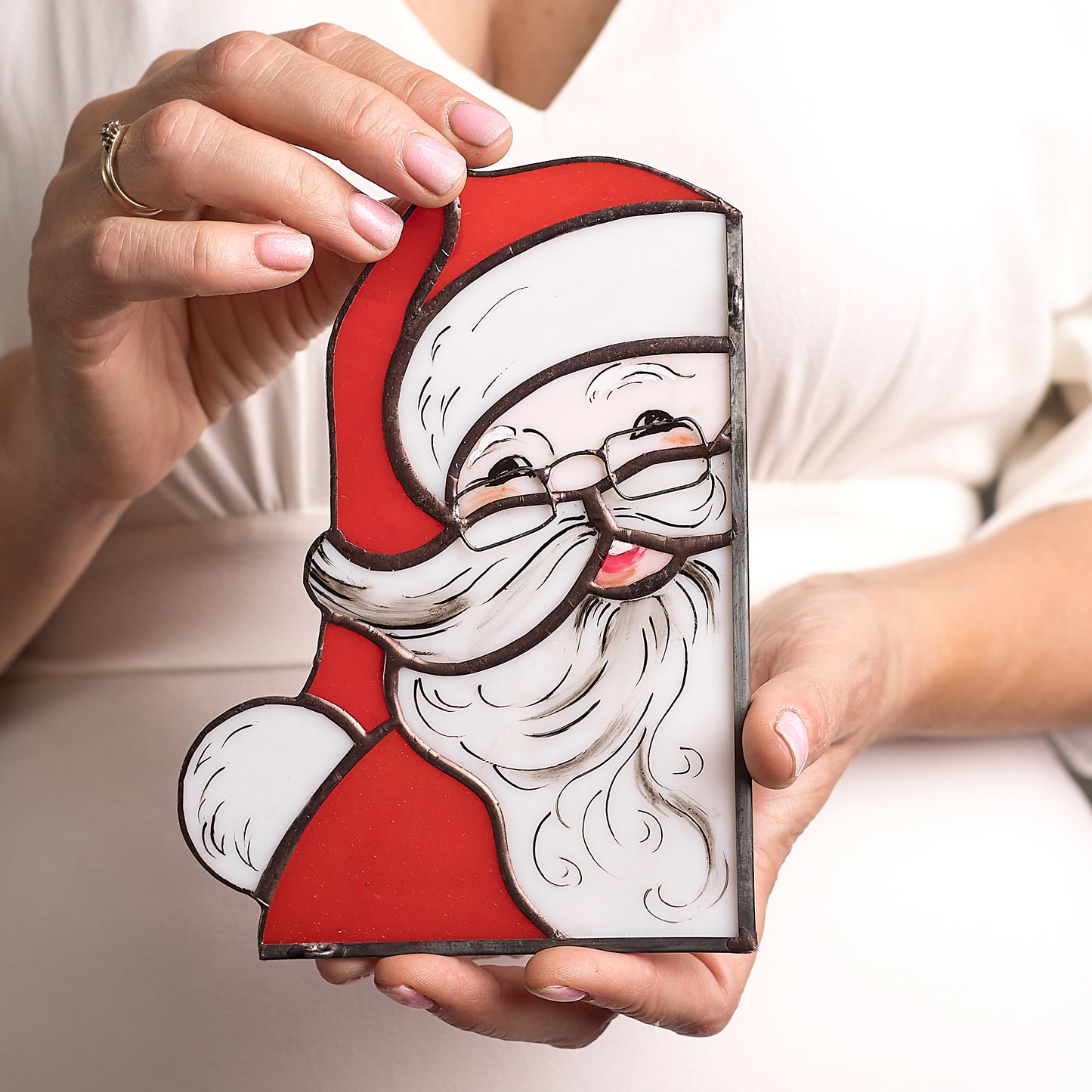 Santa Claus Window Corner Decor