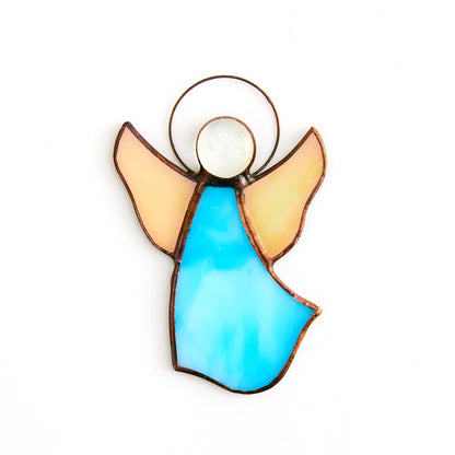Ready to Give Present for Someone Special: Angel Stained Glass Christmas Ornament in Gift Box