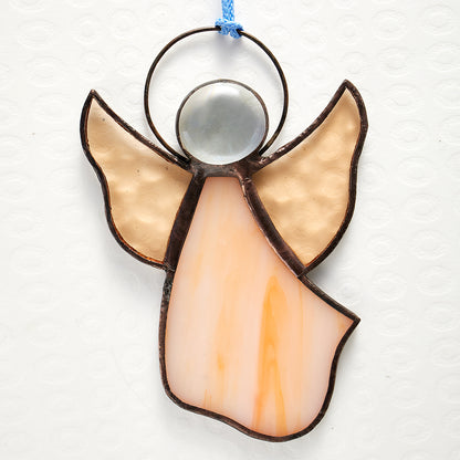 Ready to Give Present for Someone Special: Angel Stained Glass Christmas Ornament in Gift Box