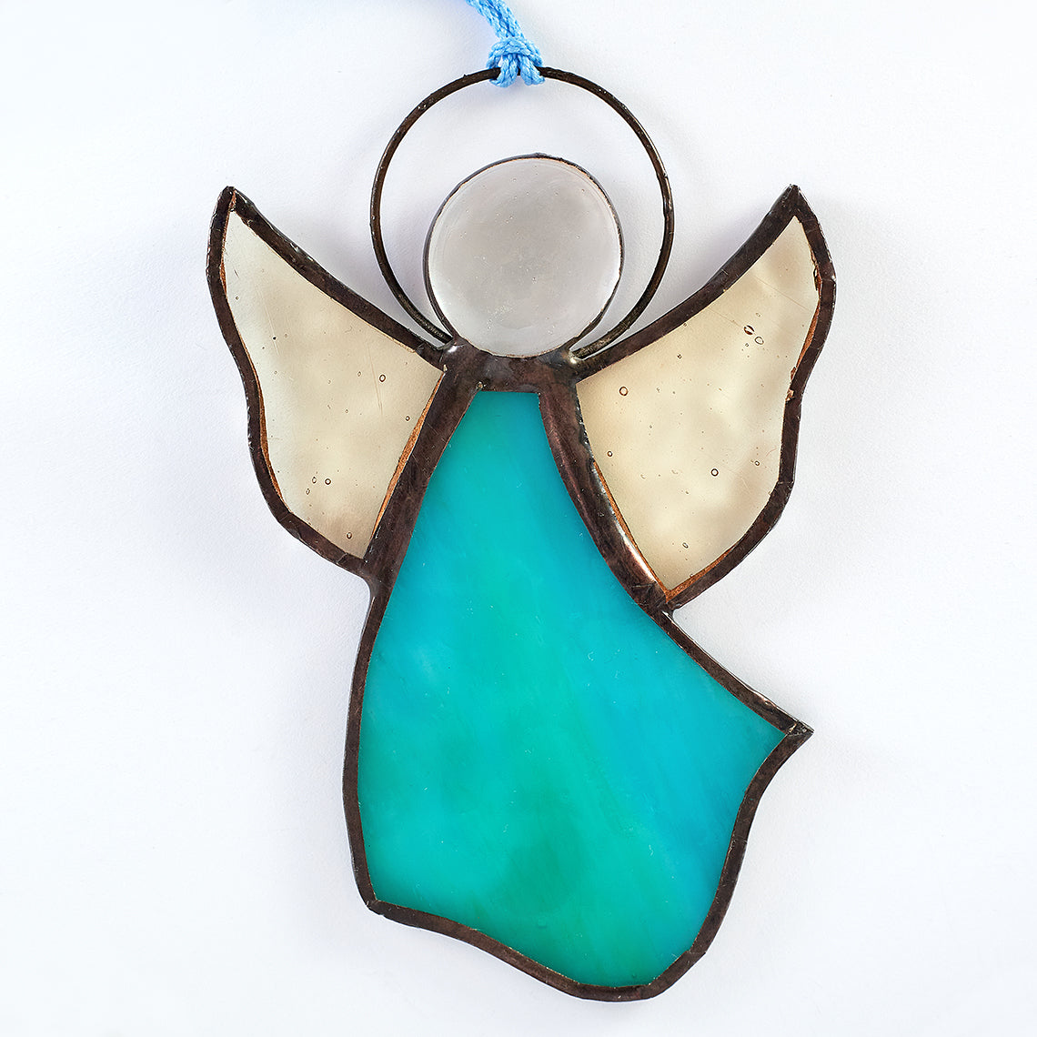 Ready to Give Present for Someone Special: Angel Stained Glass Christmas Ornament in Gift Box