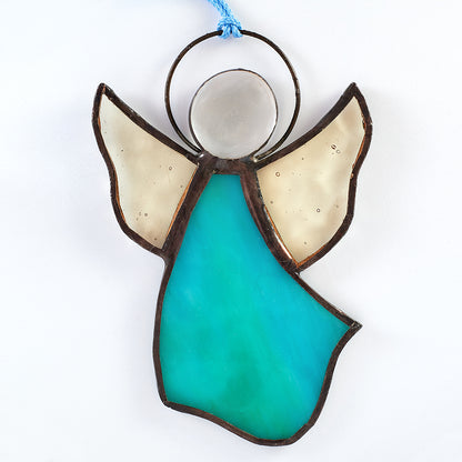 Ready to Give Present for Someone Special: Angel Stained Glass Christmas Ornament in Gift Box