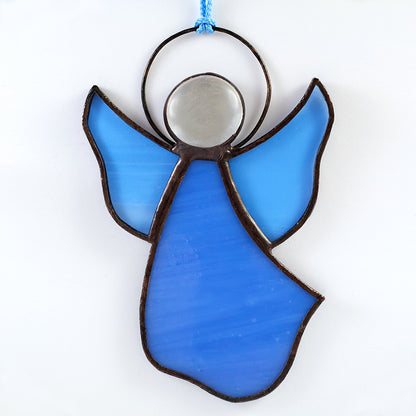 Ready to Give Present for Someone Special: Angel Stained Glass Christmas Ornament in Gift Box