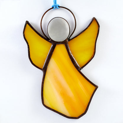 Ready to Give Present for Someone Special: Angel Stained Glass Christmas Ornament in Gift Box