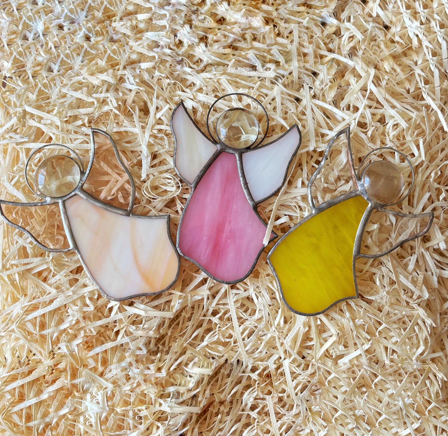 Ready to Give Present for Someone Special: Angel Stained Glass Christmas Ornament in Gift Box