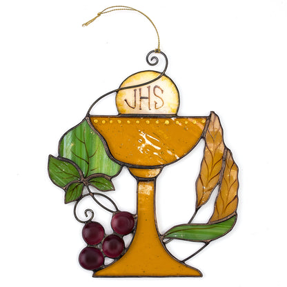 Sacred Holy Grail Stained Glass Suncatcher
