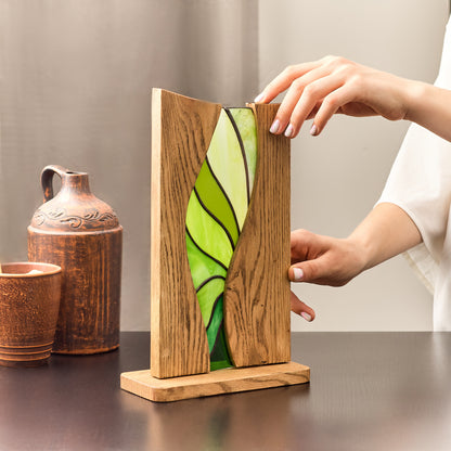 Verdant Harmony Stained Glass Stand