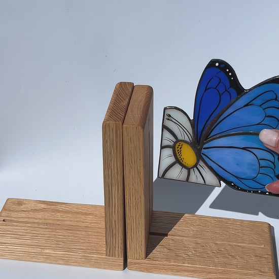 Butterflies Stained Glass Bookends