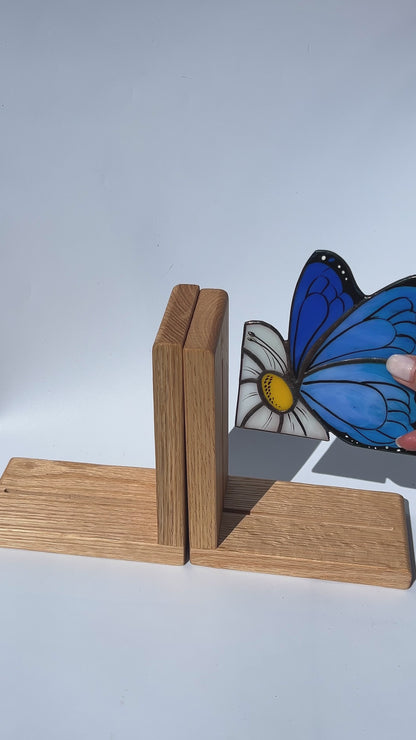 Butterflies Stained Glass Bookends
